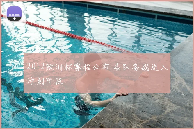 2012欧洲杯赛程公布 各队备战进入冲刺阶段